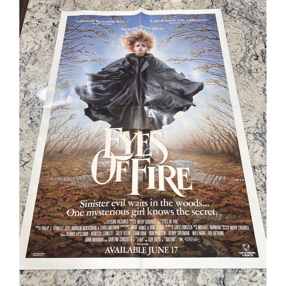 Eyes Of Fire Video Store VHS Promo Movie Poster Vestron Folk Horror Witch 1987
